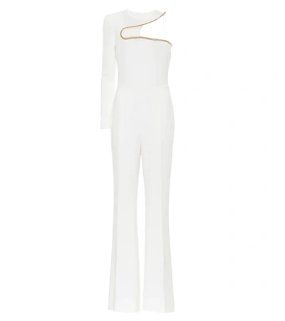Stella Mccartney Lyta One-shoulder Illusion Jumpsuit In White