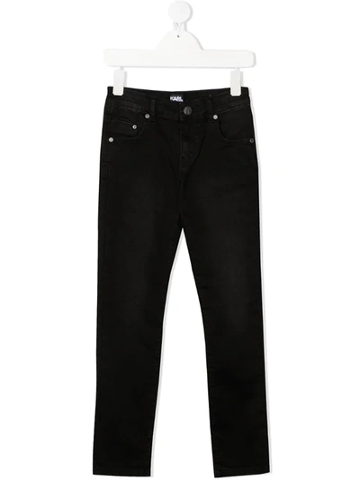 Karl Lagerfeld Kids' Slim-fit Jeans In Grey