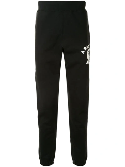 A Bathing Ape Side-logo Track Trousers In Black