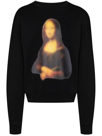 Off-white Black Blurred Mona Lisa Cotton Sweatshirt