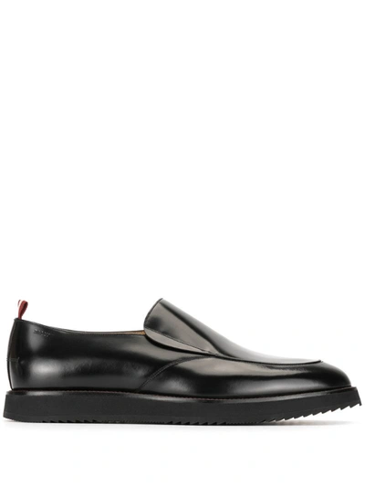 Bally Slip-on Leather Loafers In Black