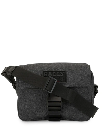 Bally Buckle-fastening Shoulder Bag In Grey