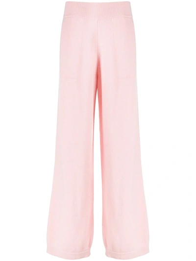 Barrie Wide-leg Cashmere Trousers In Pink