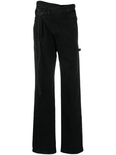 Ottolinger Layered Wrap Jeans In Black