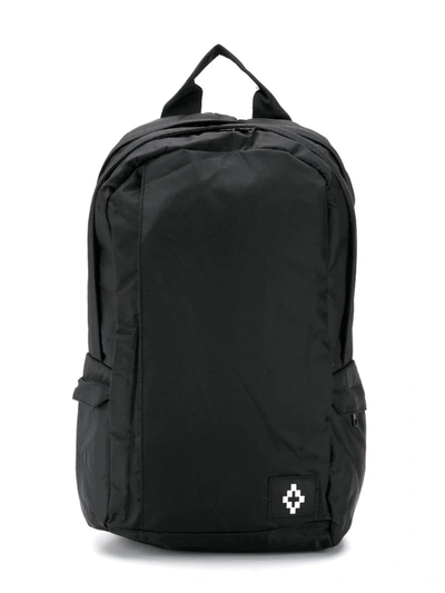 Marcelo Burlon County Of Milan Teen Logo Patch Zip-up Backpack In Black