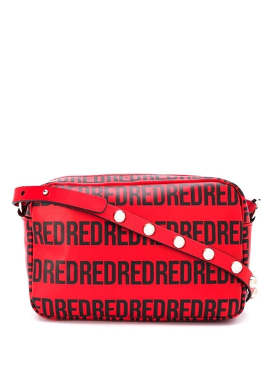 Red Valentino Logo-print Crossbody Bag In Red