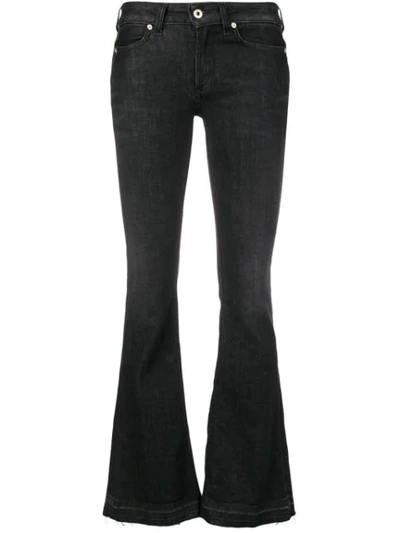 Dondup Low-rise Flared Jeans In Black