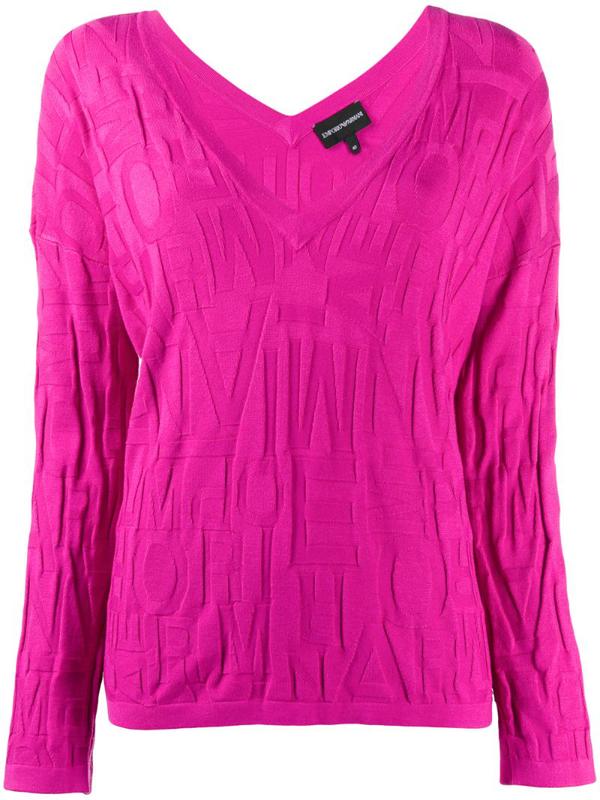 pink armani jumper