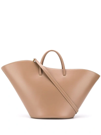 Little Liffner Asymmetric Bucket Bag In Neutrals