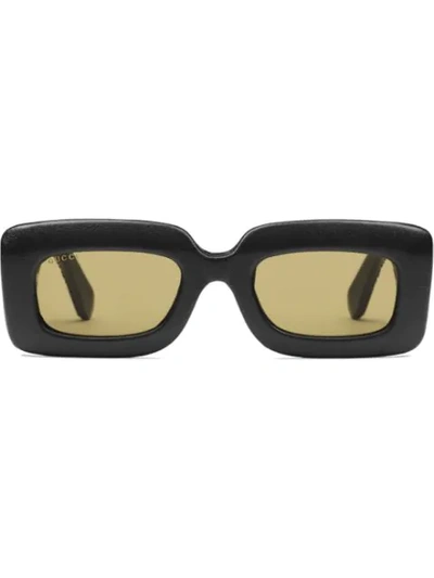 Gucci Rectangular Frame Ayers Sunglasses In Black