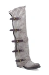 As98 Shaylynn Over The Knee Boot In Smoke Leather