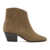 Isabel Marant Dacken Suede Ankle Boots In Taupe
