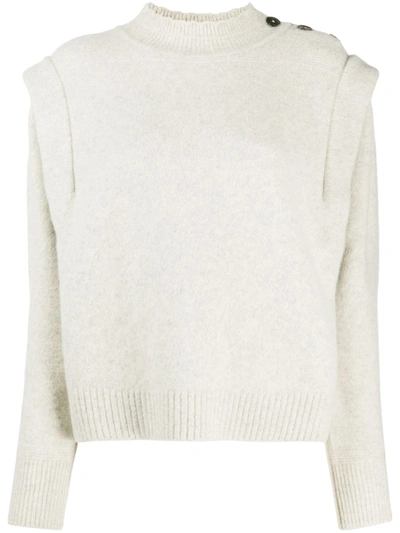 Isabel Marant Étoile Meery Knit Wool Blend Sweater In Grey