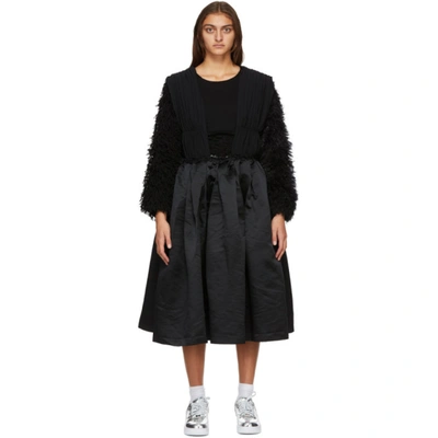 Comme Des Garçons Black Ruched Suspender Dress In 1 Black