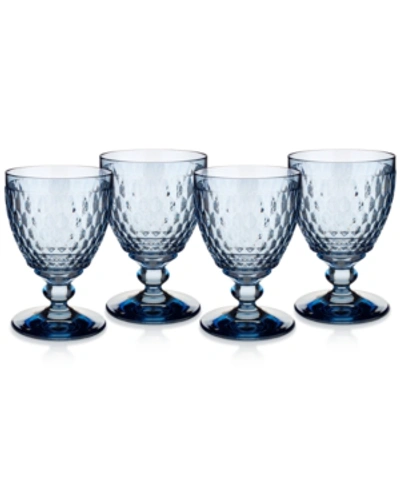 Villeroy & Boch Boston Claret Glass, Set Of 4 In Blue