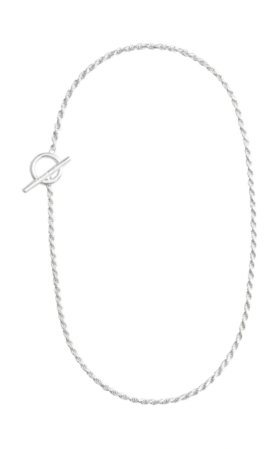 All Blues Women's Rope Short Sterling Silver Thin Necklace