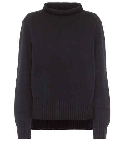 Max Mara Rubino Wool And Cashmere Sweater In Blue