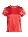 Atm Anthony Thomas Melillo Silk Blend Crewneck T-shirt In Rose