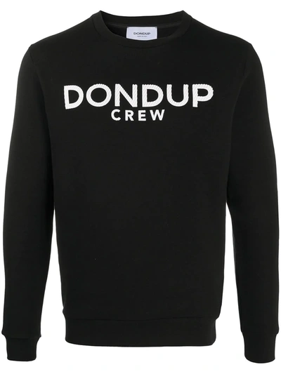 Dondup Embossed Logo Sweatshirt In Black