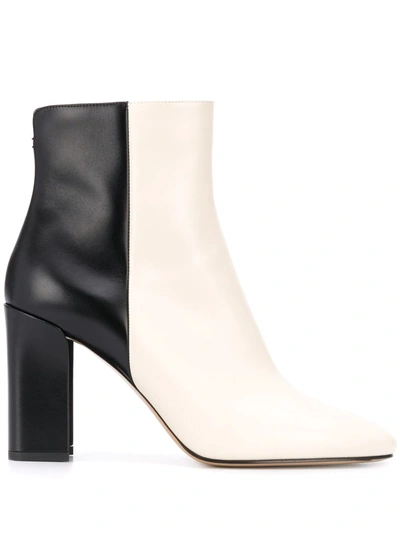 Nicholas Kirkwood Elements 85mm Two-tone Ankle Boots In Neutrals
