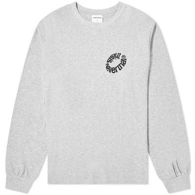 Thisisneverthat Long Sleeve Ring Logo Tee In Grey