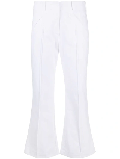 Jejia Cropped Flared Leg Trousers In White