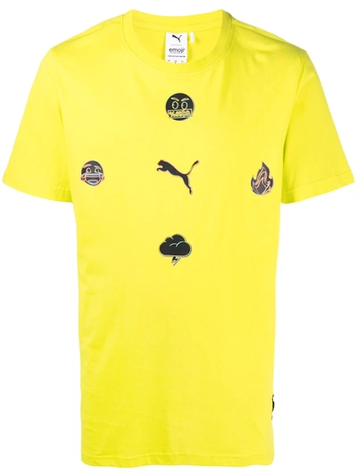 Puma X Emoji Oversized T-shirt In Yellow