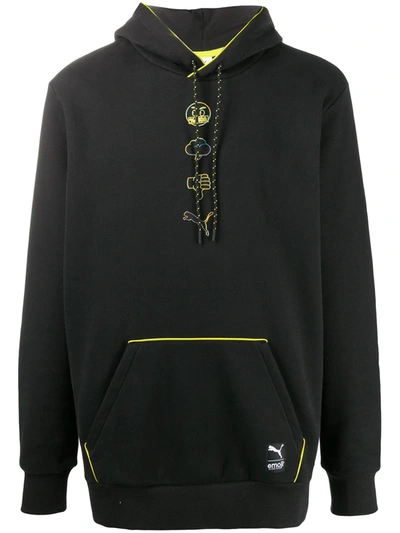 Puma X Emoji Hooded Sweatshirt In Black