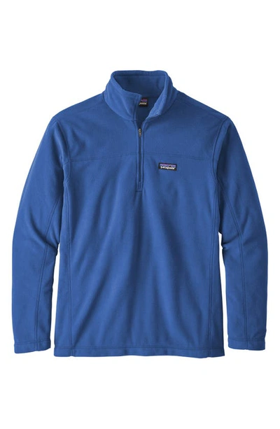 Patagonia Micro D® Quarter-zip Fleece Pullover In Superior Blue