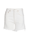 Agolde Reese Relaxed Cut Off Short. In Panna