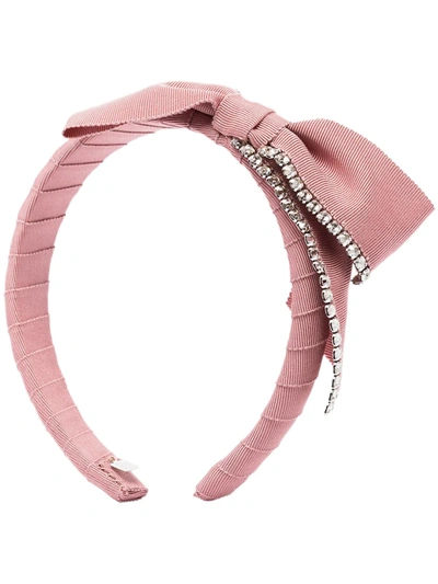 Gigi Burris Millinery Stella Crystal-embellished Headband In Pink
