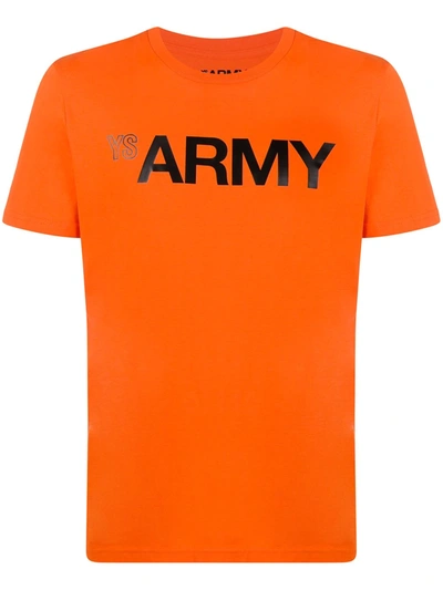 Yves Salomon Logo Print T-shirt In Orange