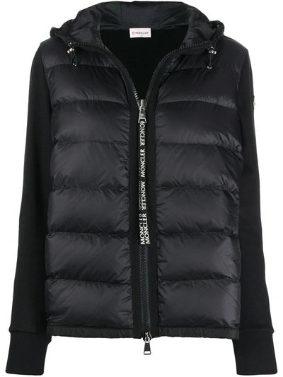 Moncler Feather-down Padding Hooded Jacket In Black