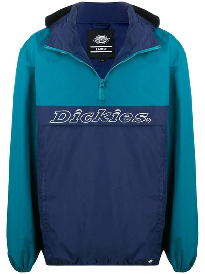 Dickies Construct Contrast-panel Pull Over Jacket In Blue