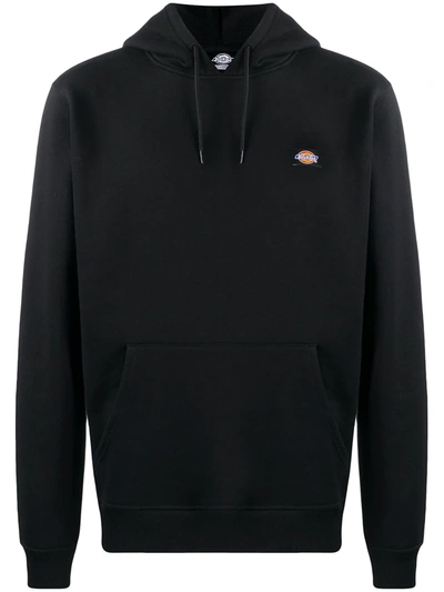 Dickies Construct Logo Patch Long-sleeved Hoodie In Black