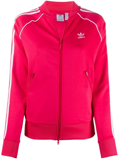 Adidas Originals Logo Track Jacket In Pink