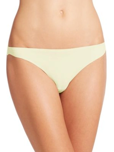 Stella Mccartney Stella Smooth & Lace Thong In Ivory