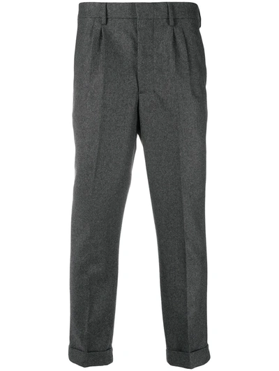 Ami Alexandre Mattiussi Ami Cropped Tailored Trousers In Grey