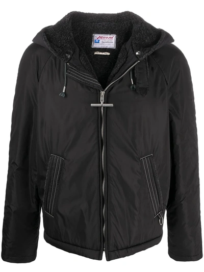 Marni Soft Shell Hooded Jacket In Black