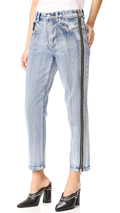 3.1 Phillip Lim High-rise Zip Detail Straight-leg Jeans In Indigo