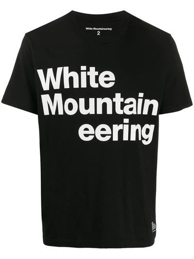 White Mountaineering Logo Print Short-sleeved T-shirt In Black