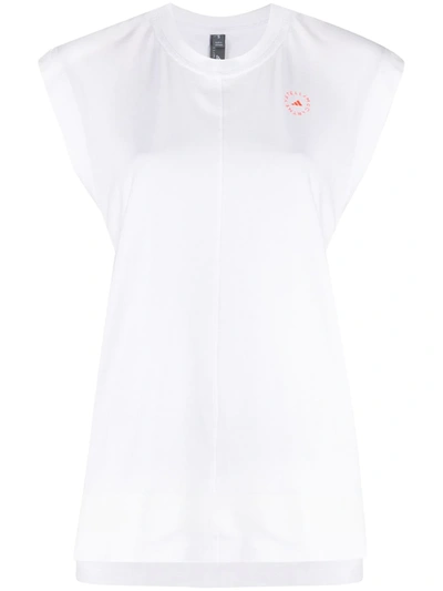 Adidas By Stella Mccartney Organic-cotton Tank Top In White