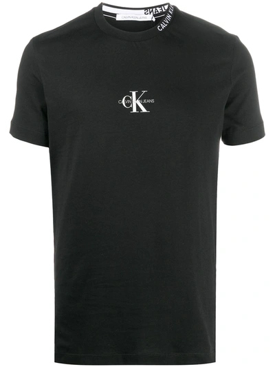 Calvin Klein Jeans Est.1978 Slim-fit Logo T-shirt In Black