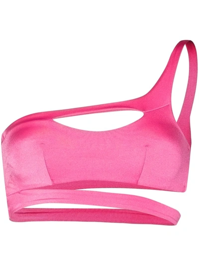 Agent Provocateur Lexxi Asymmetric Bikini Top In Pink