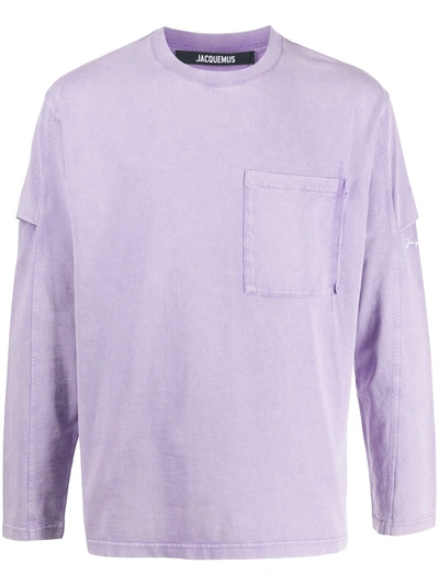 Jacquemus Layered-effect Long-sleeve T-shirt In Purple