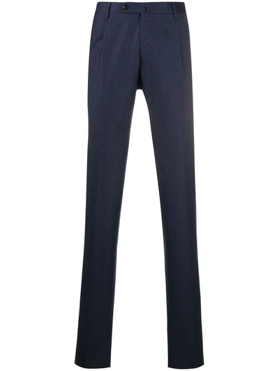 Pt01 Tapered Tailored Trousers In Blue