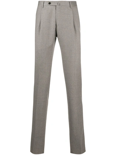 Pt01 Tapered Tailored Trousers In Grey