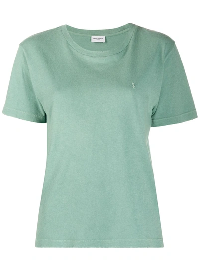 Saint laurent top green t shirt