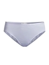 Hanro Women's Cotton Seamless High-cut Full Brief In Lavender Frost