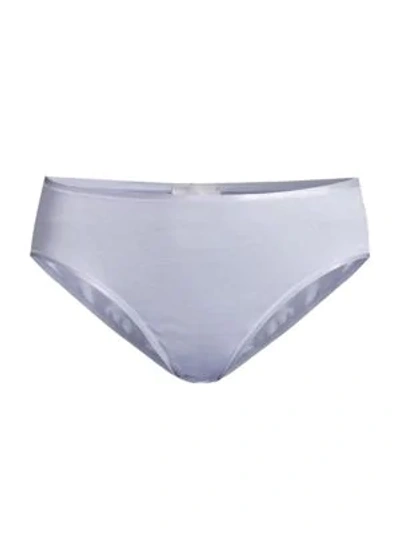 Hanro Women's Cotton Seamless High-cut Full Brief In Lavender Frost